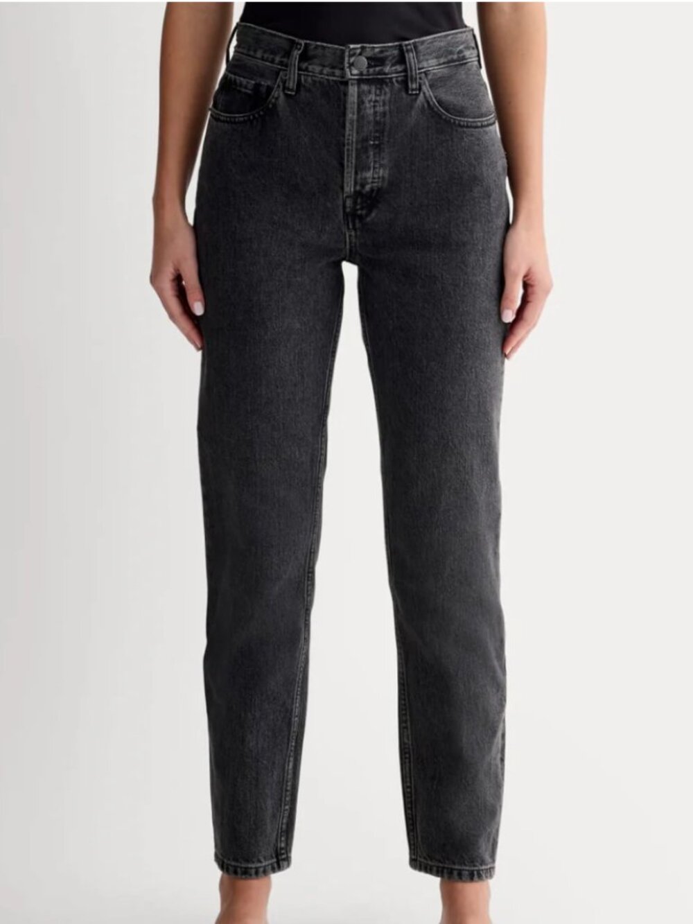 EUC Everlane The 90's Cheeky Jeans organic cotton black 30 ankle
